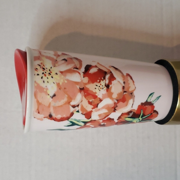 Floral 2015 Starbucks Traveler Tumbler 10oz W/Lid - Picture 2 of 10